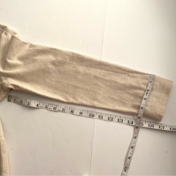 Calligraphie Beige Lightweight Jacket Blazer Full Zip Size Small Spring Neutral - Picture 13 of 13